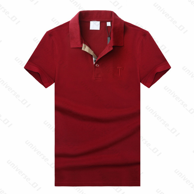 Été 2022 Bur Polos Designer Hommes Chemises Marque Vêtements Cotons À Manches Courtes Business Design Top T Shirt Casual Rayé Respirant Vêtements