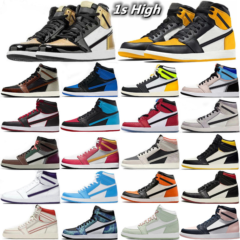 

1 1s Basketball Shoes Men Atmosphere Volt Gold Yellow Toe Gym Varsity Red Bloodline Royal Patent Seafoam Starfish Georgetown Stealth Visionaire Tie Dye Man Trainers, 48