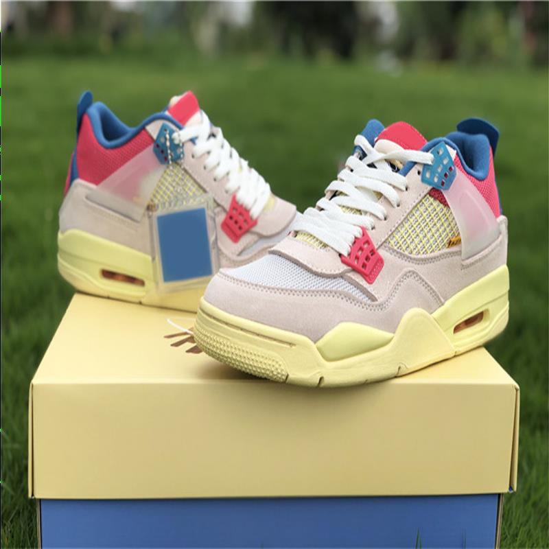 

Boots Newest Union LA Authentic  Sophomore Album Basketball Shoes Men Delta Mid 92 Guava Off Noir Light Bone Brigade Blue With Original Box