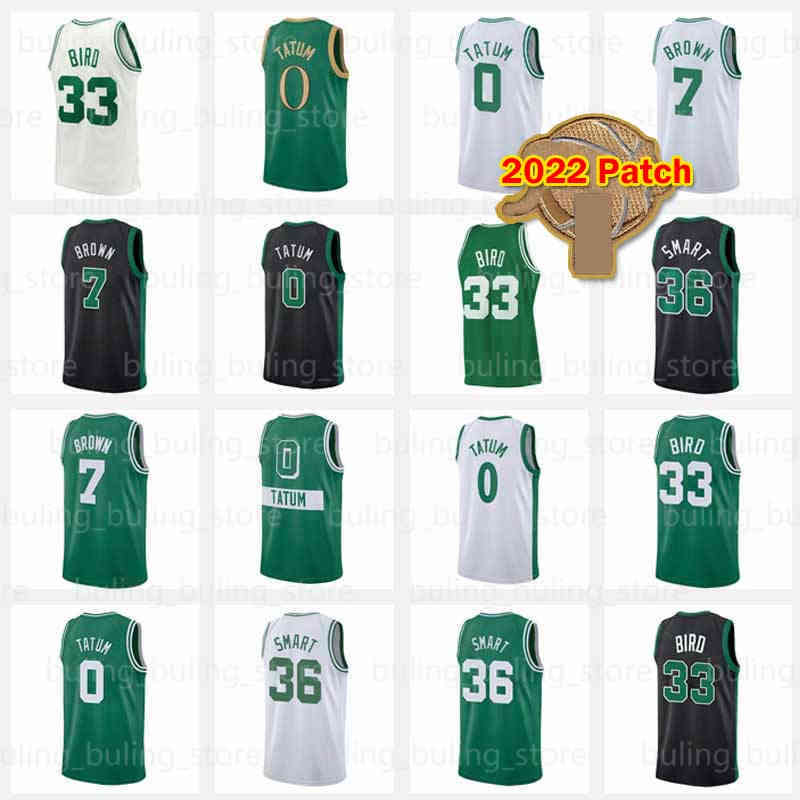 

2021 2022 Jayson Tatum Jersey 33 0 Larry Bird Bostons Celtices Jaylen Brown Basketball Jerseys 36 7 Marcus Smart Mens Green Black White, Ncaa