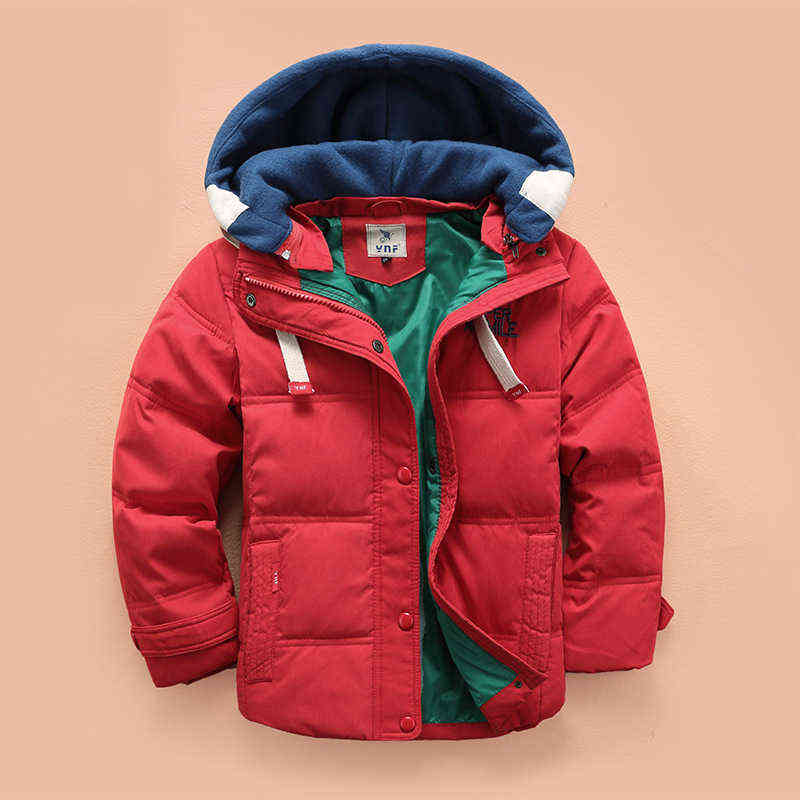 

2022 Autumn Winter New Kids Clothing Removed Hooded Boys Down Jacket Korean Children Down Jacket Fashion Toddler Jacket J220718, Navy