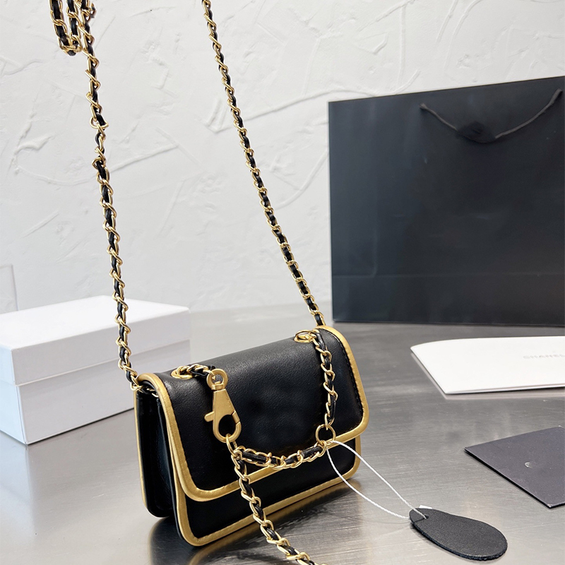 

Classic Fashion Mini Bag Black Gold Ladies Vintage Evening Bag High Quality Luxury Handbags Wallet 2022 Top Leather Handbag Designers Crossbody Messenger Purse