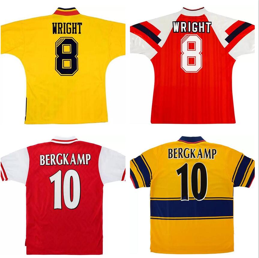 

1992 1993 1994 1995 1996 1997 Ian Wright Tony Adams retro soccer jersey 93 94 ANELKA Bergkamp Merson ROCASTLE Dixon Campbell Smith home classic vintage football shirt