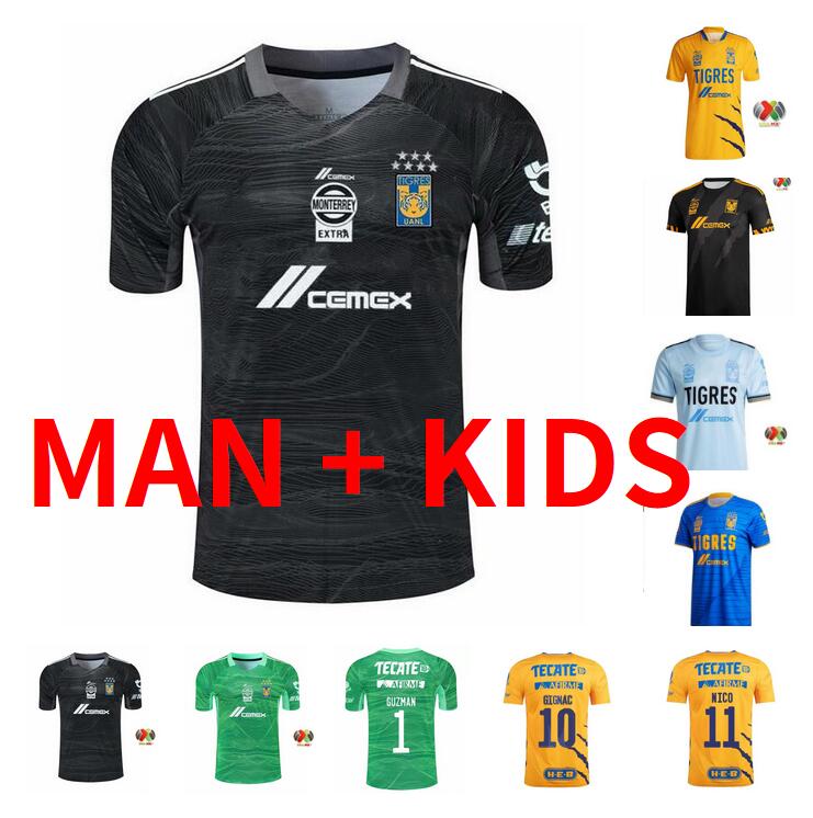 

NEW liga mx 2021 2022 Tigres UANL Soccer Jerseys THIRD away GIGNAC 21 22 finals LOPEZ VARGAS Pizarro 3RD Football Shirts camisetas Man kids kit