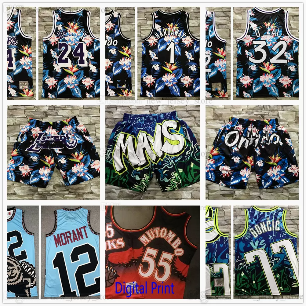

Floral Fashion Retro Camo Digital Print Mitchell and Ness Basketball Jerseys Penny Kevin Hardaway Durant Luka Ja Doncic Moran