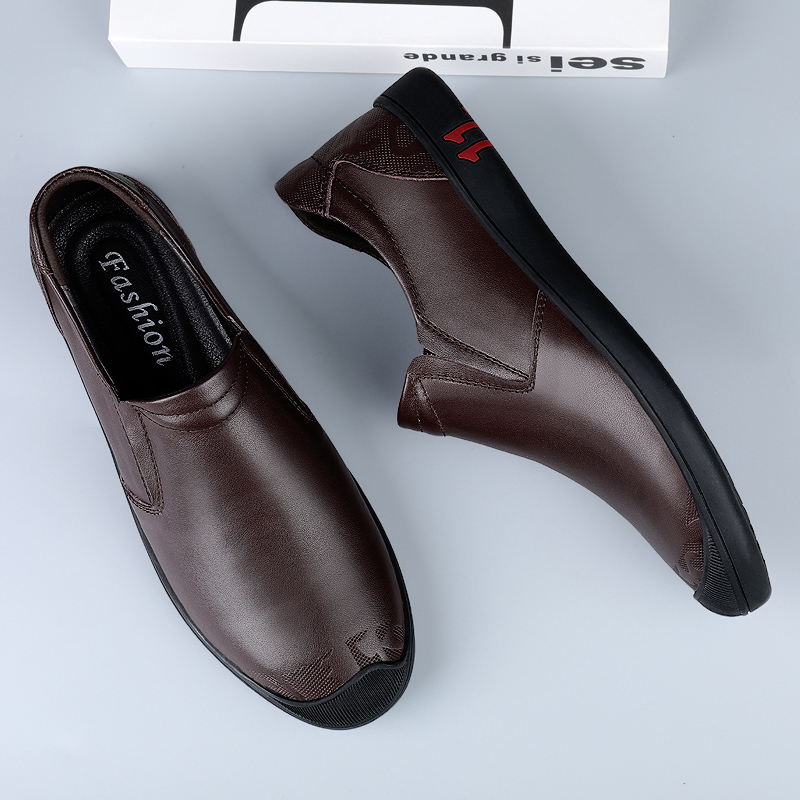 

2022 Slip-On Leather Loafers Men Casual Shoes Designer Autumn Mocasines Driving Loafer High Quality Casual Tooling Italian Shoes, Black