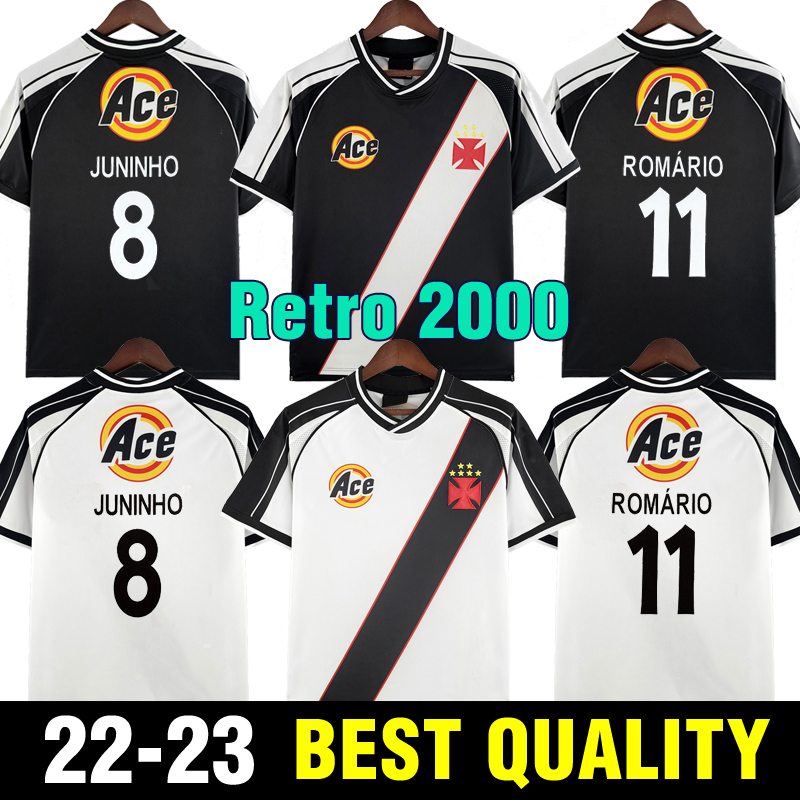 

2000 2001 Vasco daGama retro soccer jersey 00 01 Romario Da Gama away Paulo Miranda Dede Juninho Luizao vintage classic football shirt