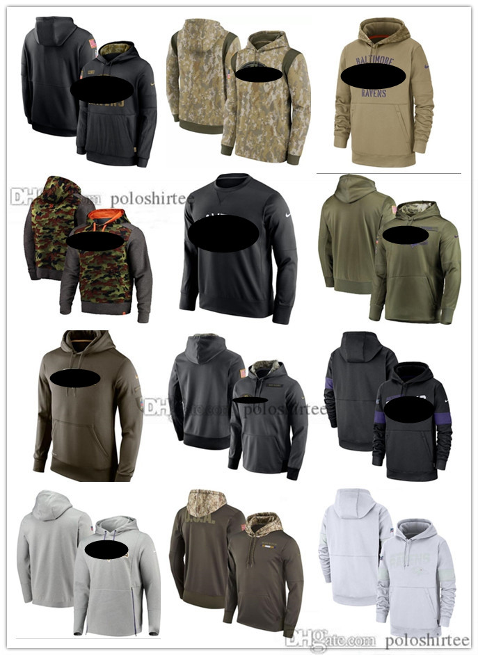 Hommes femmes gamin baltimore''ravens''hhoodies tan vintage sweatshirt 2019-23 salut pour servir le sweat à sweat de football Therma Therma Therm