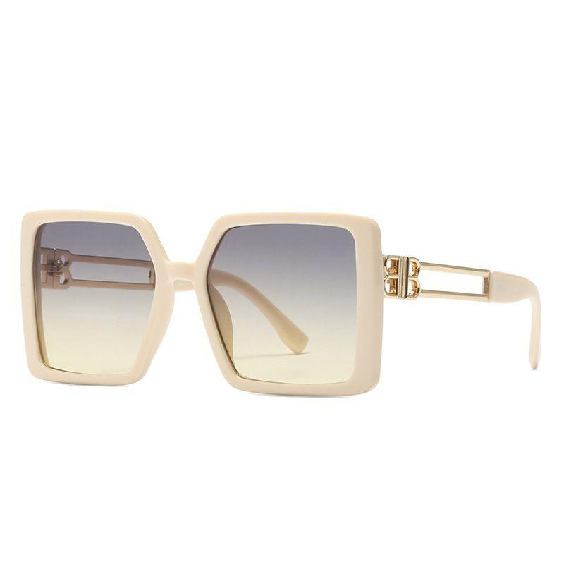 

Sunglasses 21113 Square Box Fashion European Ladies With Letter Glasses Wind Sunscreen Men And Women Eyeglasses