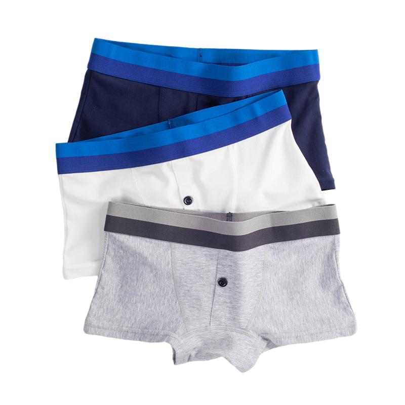 

Women's Panties HaleyChan 1Pc Women's Underwear Decorative Buttons Cotton Boxer Briefs For Women Tomboy Trans Lesbian Mid Waist Knickers, Gray-boxers