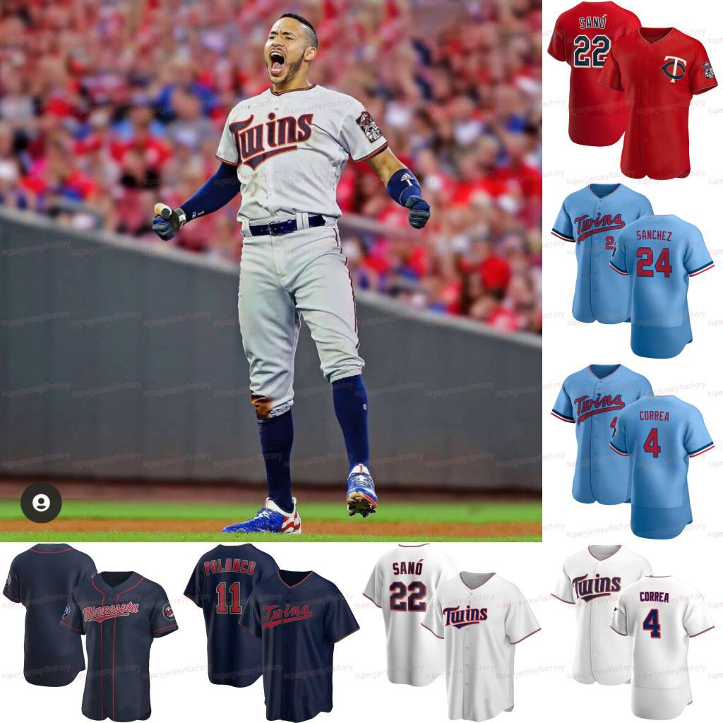 

4 Carlos Correa Minnesota 2022 Twins Jersey Miguel Sano Jose Godoy Gary Sanchez Gio Urshela Derek Fisher Byron Buxton Luis Arraez Max Kepler Jorge Polanco, Coolbase women s-xxl