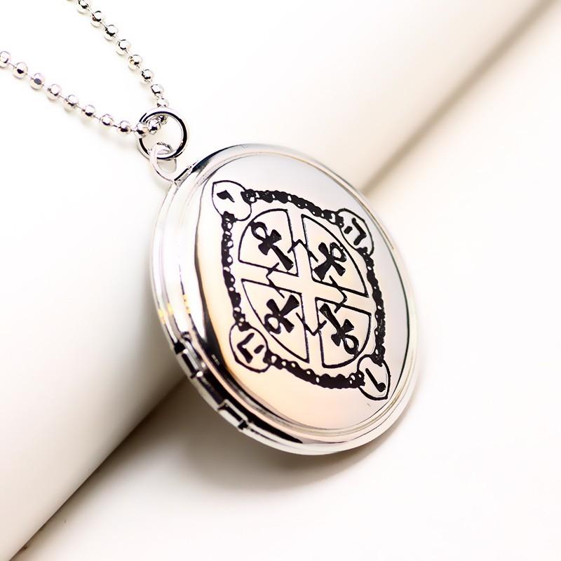 

Pendant Necklaces Round Po Memory Floating Locket Cross Necklace Fragrance Essential Oil Diffuser For Women 2022 YTA91