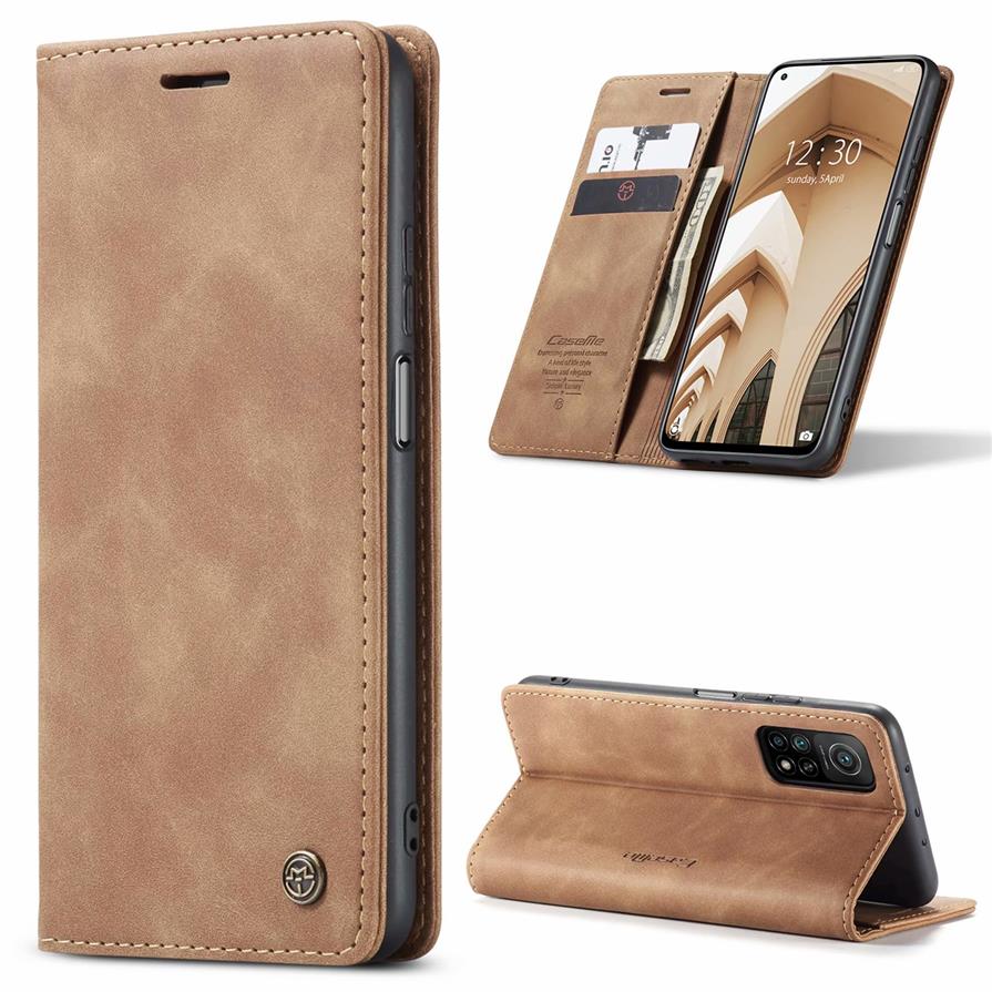 

CaseMe Luxury Stand Flip Wallet Phone Cases for Xiaomi Mi 11 9 9T Redmi K20 K30 Pro Note 8 9S 10 Back Cover2861, Black