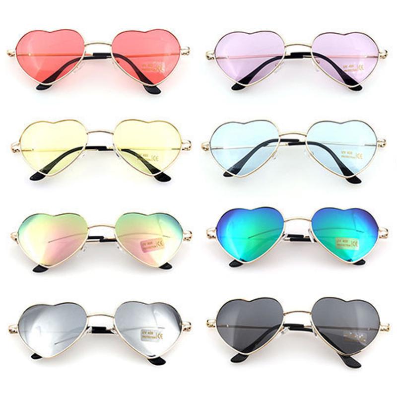 

Sunglasses Women Cute Heart Style Frame Mirror Fashion Sun Glasses UV400 Protection Vintage Eyewear Retro SunglassSunglasses