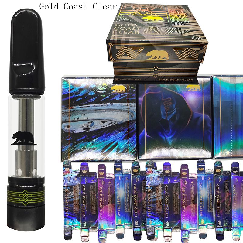 

GCC Cartridge 0.8ml 1.0ml Atomizer Gold Coast Clear Magnetic Box Vape Cartridges Packaging 510 Ceramic Cart Empty Disposable Thick Oil Tank