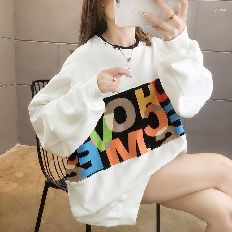 

Women's Hoodies & Sweatshirts 2022 Oversized Letter Print Women Round Neck Long Sleeve Pullover Hoodie Streetwear
