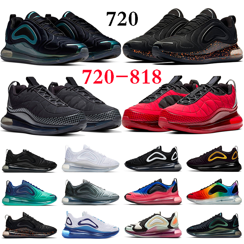 

Men Women 720 Running Shoes 720-818 Triple Black White Metallic Platinum DMP BeTrue Racer Blue Crimson Green Carbon Light Aqua Mens Trainers Sports Sneakers, #3 core black