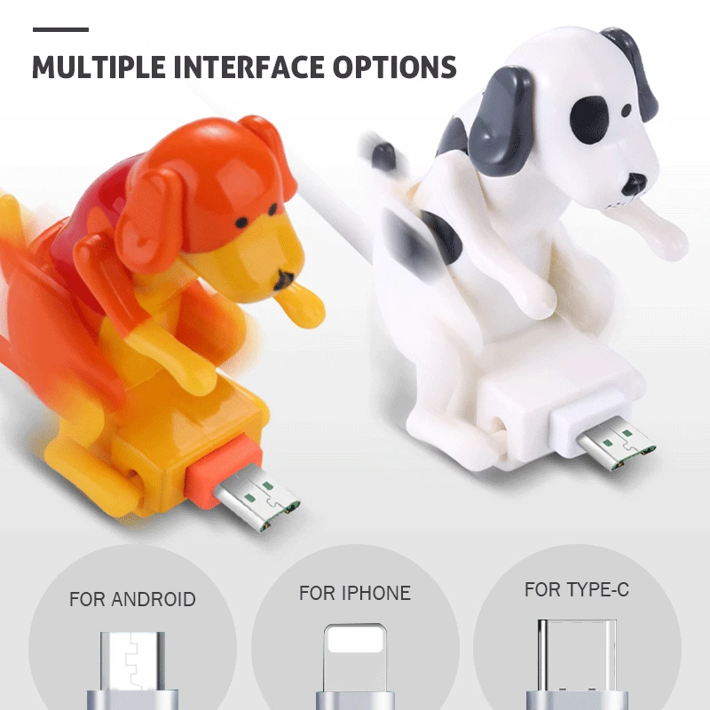 

Funny Humping Dog Fast Charger Cable Charging Line Cute Fast Charging Power Date Cable Dropshipping