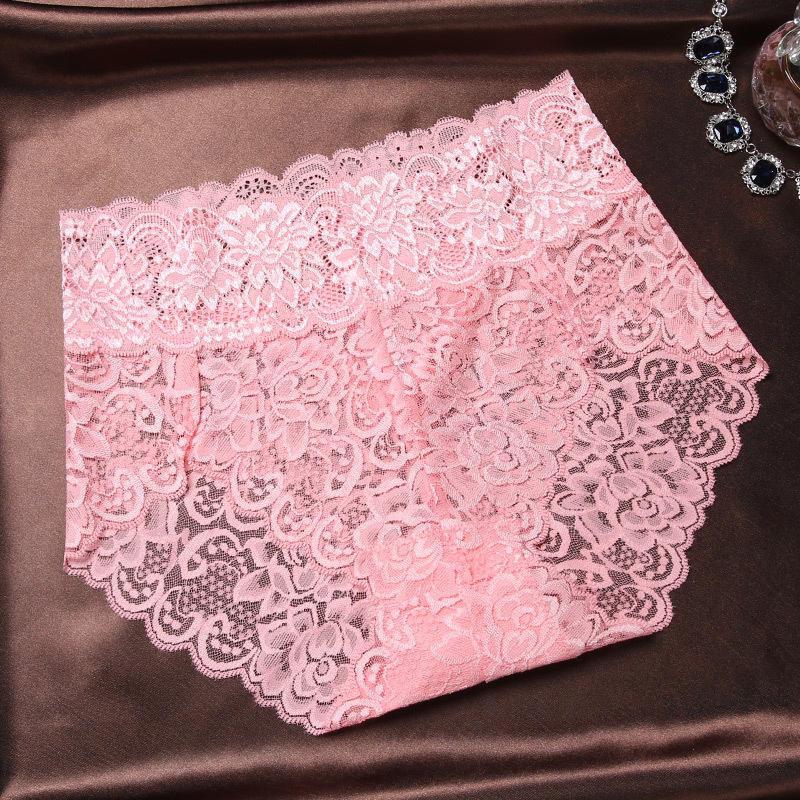 

Sexy Lace Panties Female Breathable Comfortable Underwears Plus Size Seamless Women High Waist Underwear Without Traces, Nude