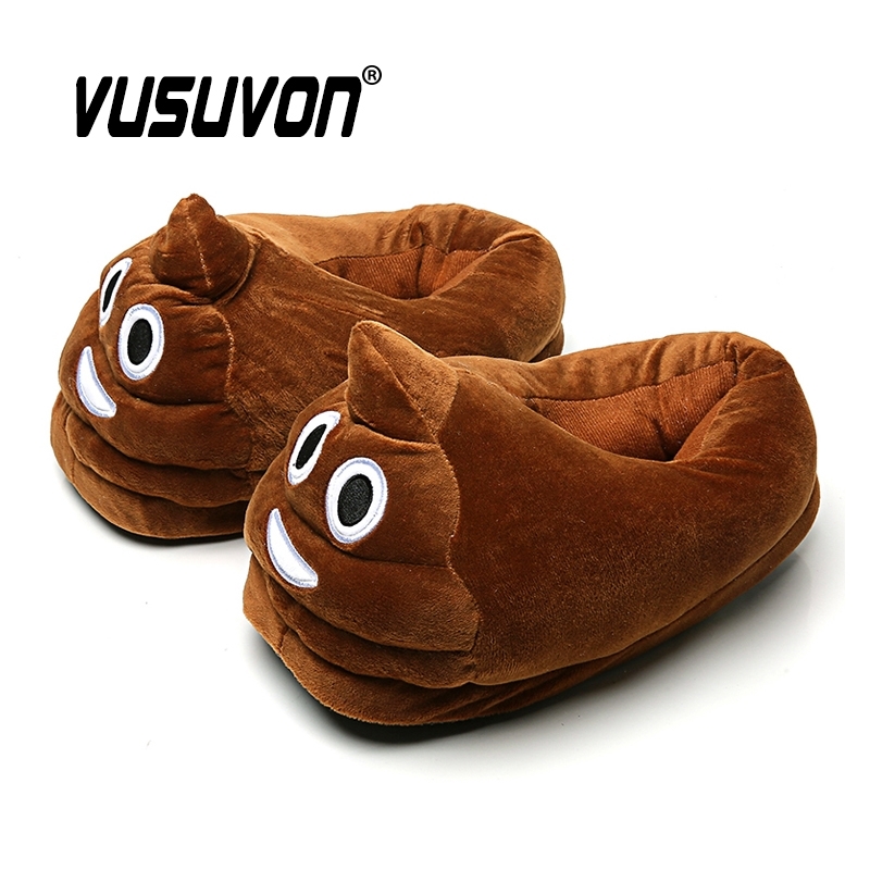 

Slippers Men Bedroom Non-slip House Women Poop Shoes Soft Warm Plush Indoor Loafers Fashion Funny Gift Cute Home Winter For Boys W220330, Love