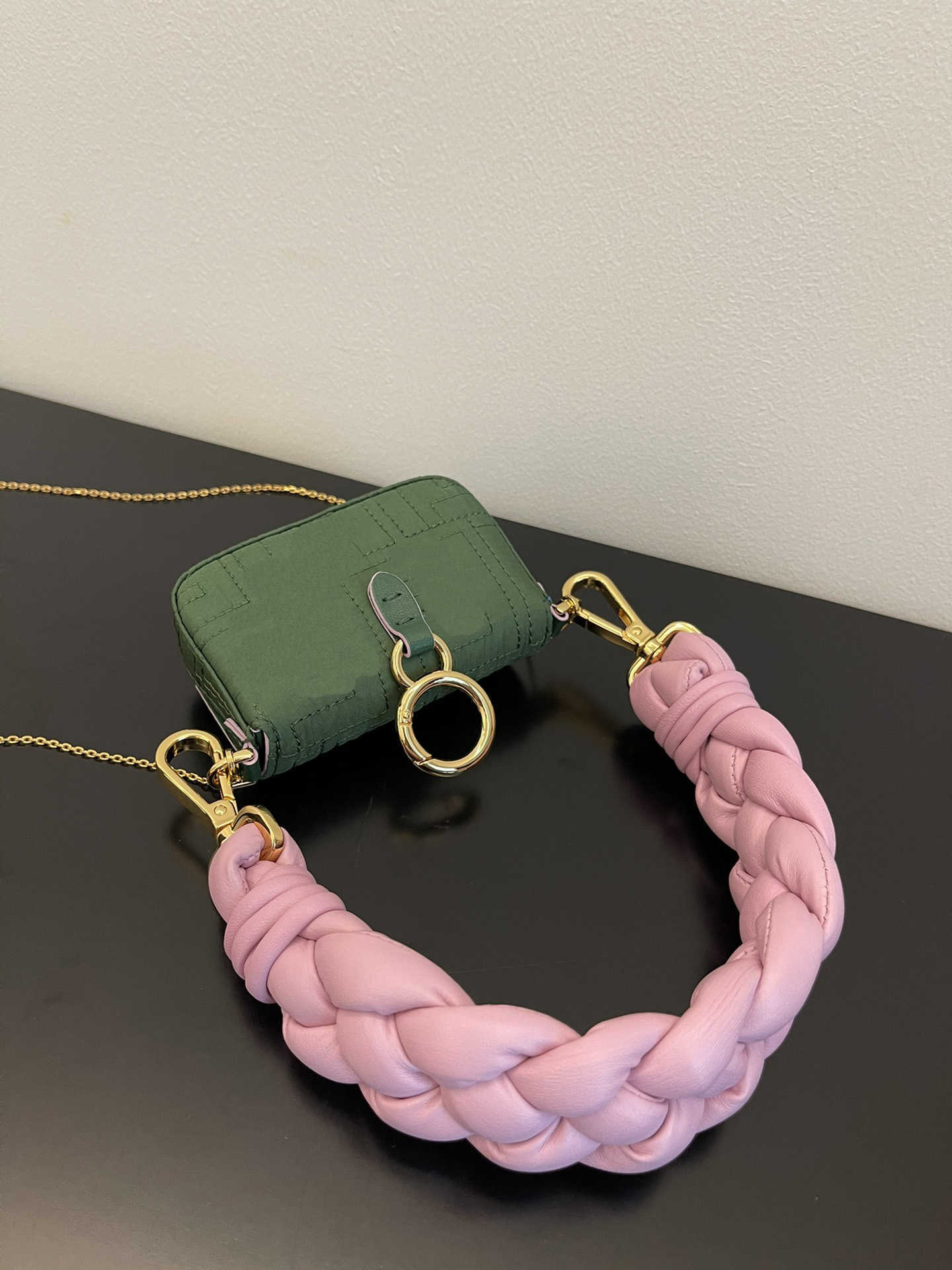 

2022 New Iconic Baguette Handbag Nano Mother's Day Gift, Pink