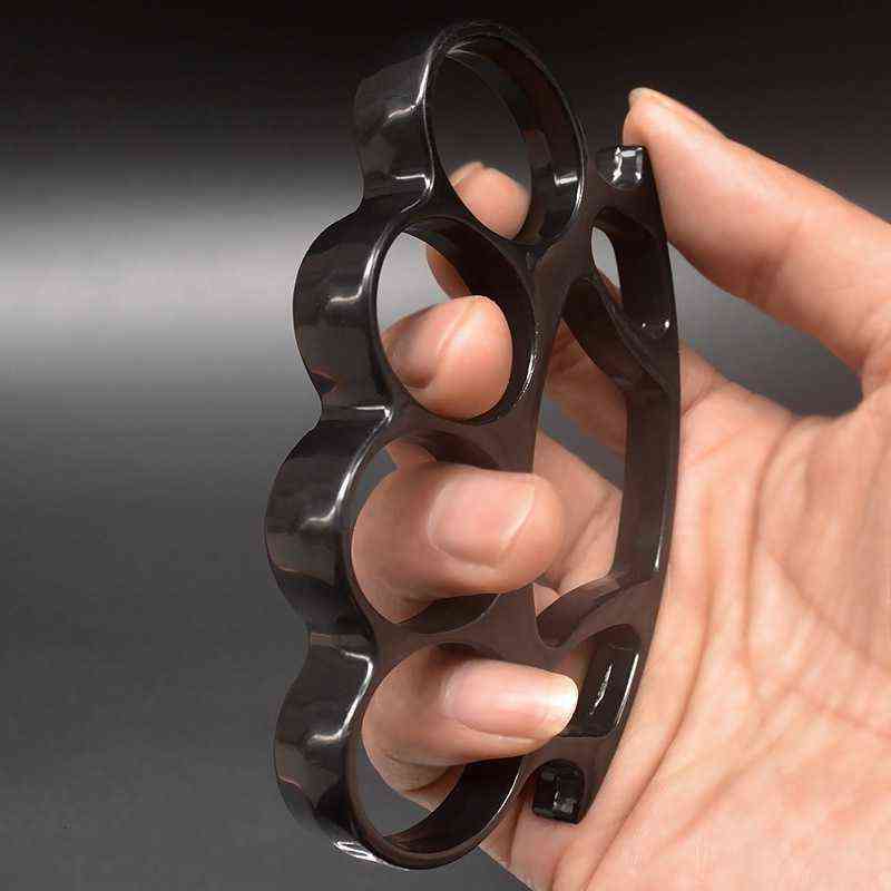 

Big Round Head Iron Four Finger Tiger Hand Clasp Fist Defense Ring Set Martial Arts EDC ing Equipment CM1J