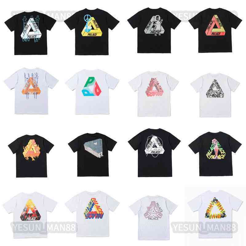 

Designer Fashion PALACEs Classic Mens And Womens T Shirt Short Sleeves Big P Triangle Graffiti Print Loose Summer High Street Cotton Tees, 22