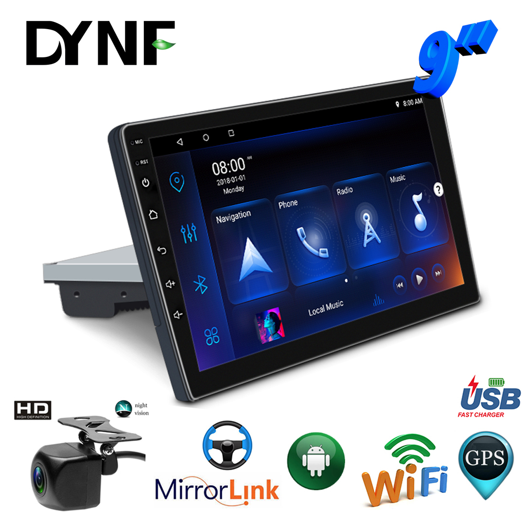 

9inch Car DVD Player 1Din Android Car Audio Wifi Gps Netflix Waze Map Digital Full Touch Screen Autoradio