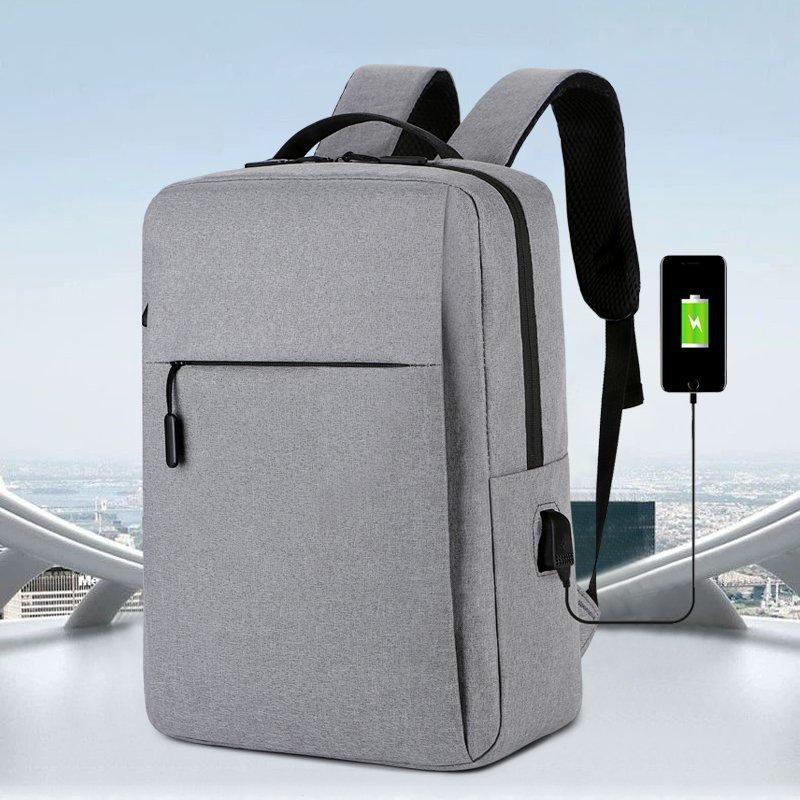 

Backpack Oxford Cloth Men Large Capacity Male Business USB Anti Theft Laptop Mens Bookbag Outdoor Travel Bags Mochilas, Black