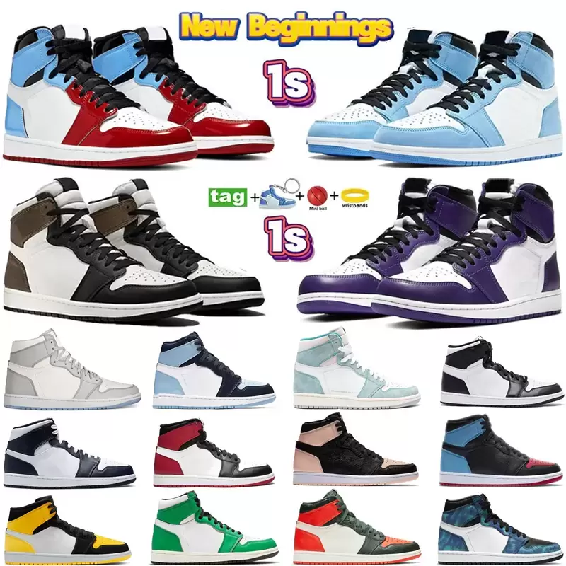 

Jumpman 1 Men 1s Basketball Shoes Mens Women High Grey Fog Dark Mocha Royal Chicago Obsidian UNC White Lucky Green Outdoor Sports Trainers Sneakers Eur 36-47, Light brown