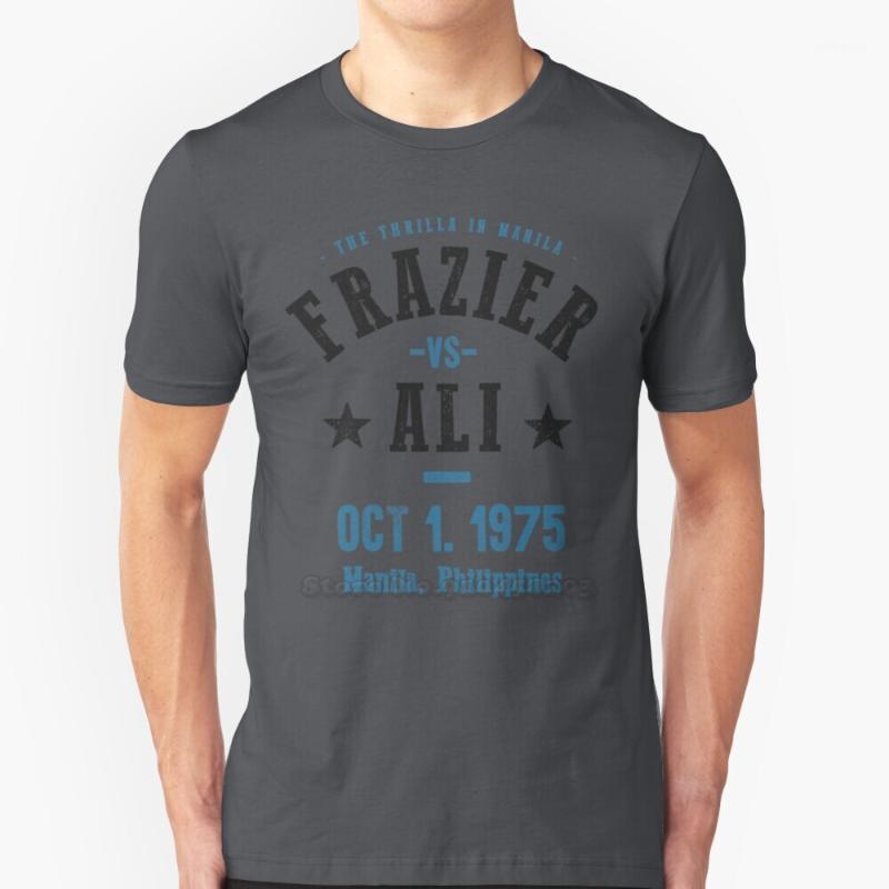 Men's T Shirts Ali Vs The Thrilla In Manila Shirt Round Collar Short Sleeve Muhammad Joe Boxing