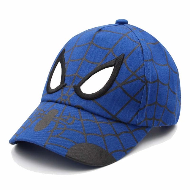 Anime Cartoon Children Baseball Cap Spider Embroidery Snapback Caps Cotton Hip Hop Hat Adjustable Kid Outdoor Sun Hat Summer Cap