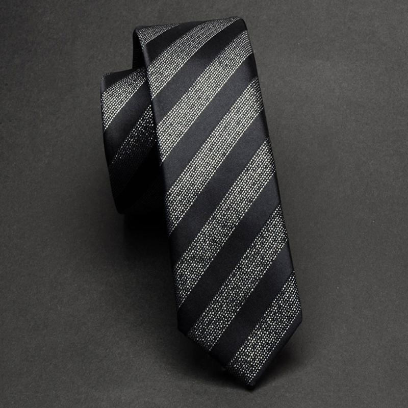 

Bow Ties RBOCOSlim Tie Black Silver Gray For Man Classic Striped Paisley Necktie 5cm Mens Skinny Casual Waterproof Neck TiesBow