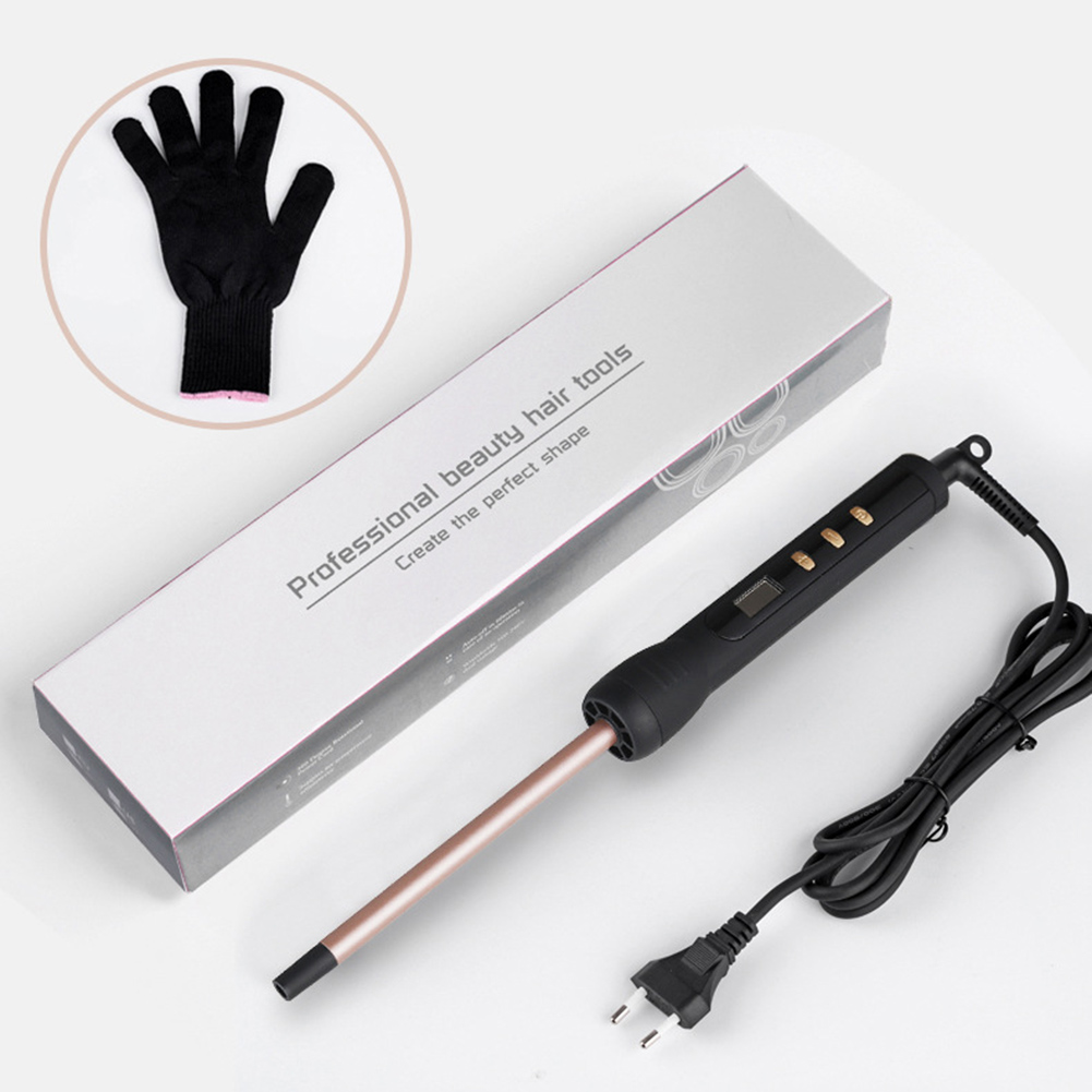 

9mm Hair Curler LCD Curling Iron Ceramic Curling Wand Thin Electric Curling Iron Corrugated Plate Beauty Hair Styling Tools Perf