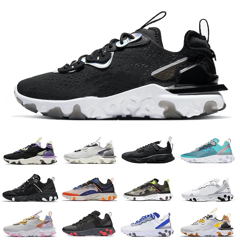 2022 Chaussures de haute qualité Nouvelle arrivée React Vision Chaussures Type N354 Gore -tex Element 55 87 Chaussures de course Black Iridescent