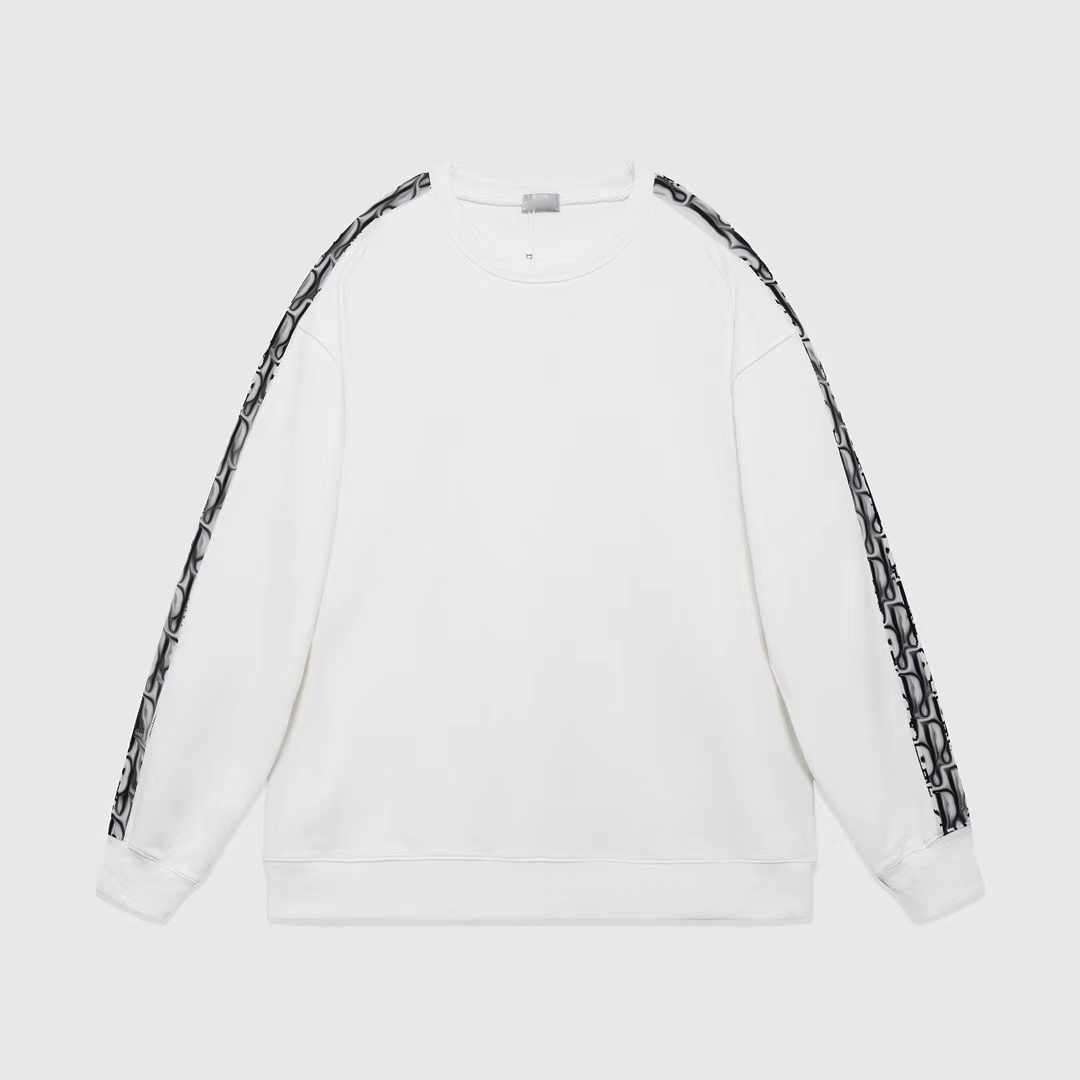 

Men's hoodies Oblique print sweater designer high quality upscale pullover Round neck D letter embroidery tech Fleece Men White Hoodie set long sleeves Casual Tops