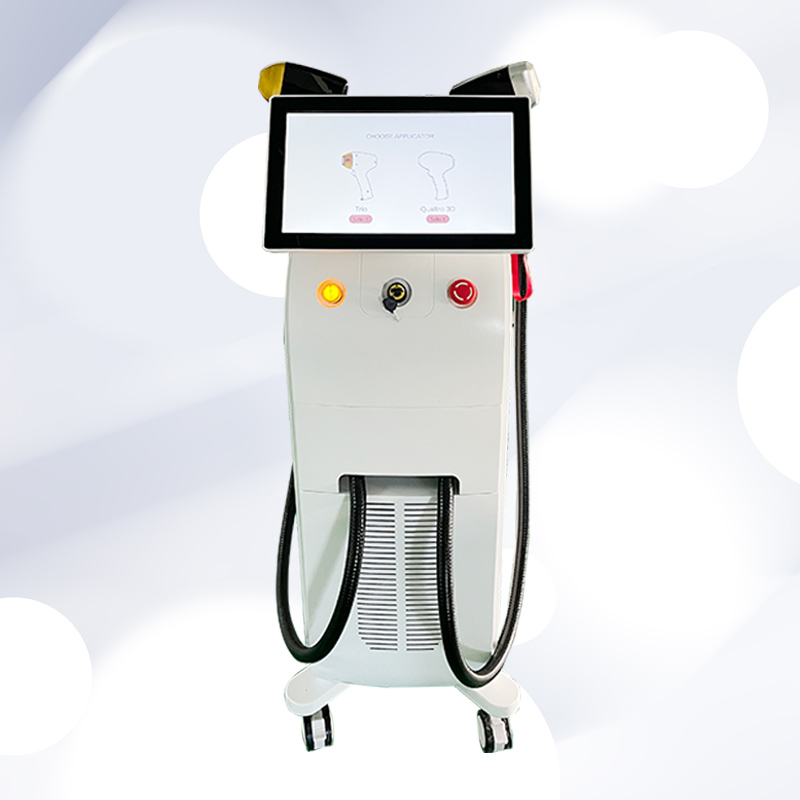 

New 2 Handle Diode Laser Hair Removal Machine at acceptable whole sales price spa clinic use