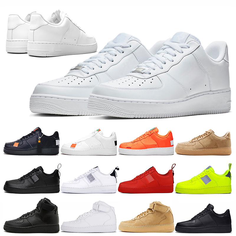

Classic men women casual shoes low white black 1 utility red volt wheat leather designer sneakers mens outdoor sports trainers jogging skateboard size 36-45, A19