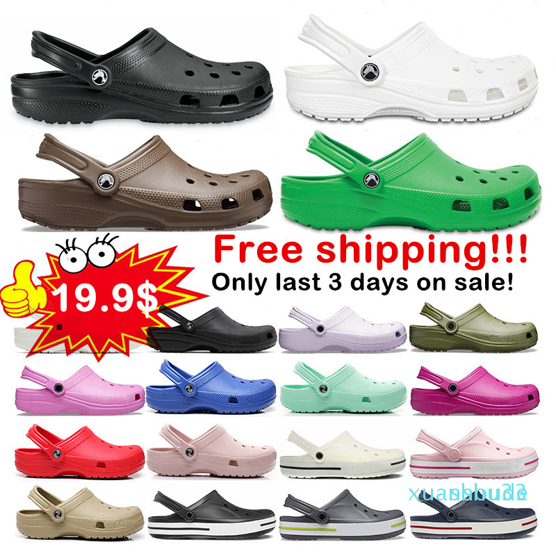 

size M4-M11 Clog Buckle designer Sandals slippers slides classic mens triple black white Khaki navy blue Waterproof Shoes Nursing, 11