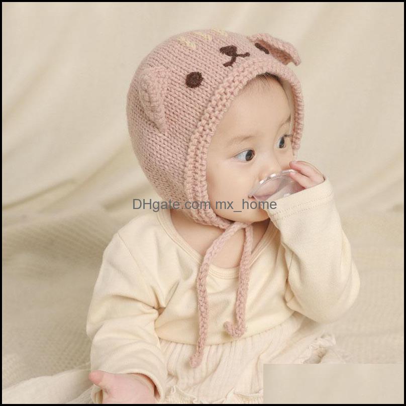 

Caps Hats M273 Autumn Winter Baby Kids Knitted Hat Catoon Cat Beanies Boys Girls Child Babies Knit Cap Warm Drop De Mxhome Dhtgx, Khaki