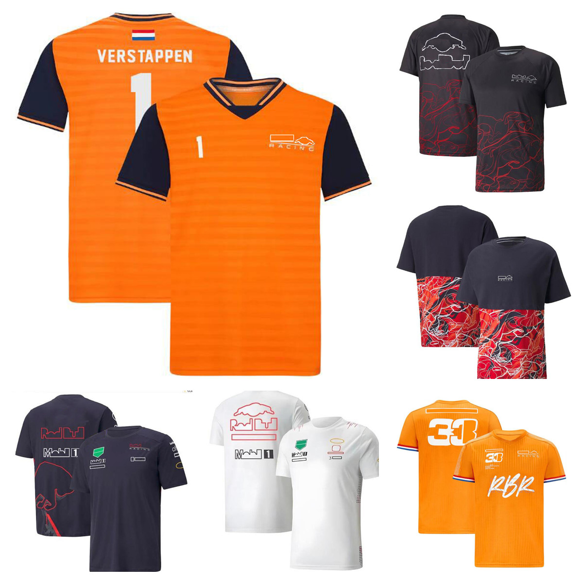 

F1 Formula One T-shirt new round neck shirt with the same custom