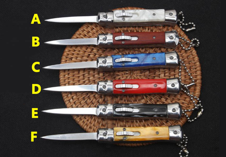 

US Italian Style Mini Stiletto Automatic Knife EDC Tool Fast Open UT85 UT88 UT121 3300 3310 4600 Outdoor Hunting Self Defense Survival Auto Pocket Knife C07 CQC7 LUDT