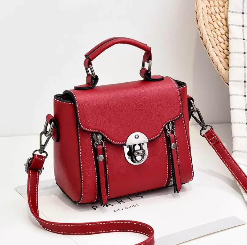 

Ladies Small Handbags New Flip Messenger Bag Fashion Small Fresh Ladies Small Square Bags Pu Leather Women Diagonal Shoulder Bag, Photo color