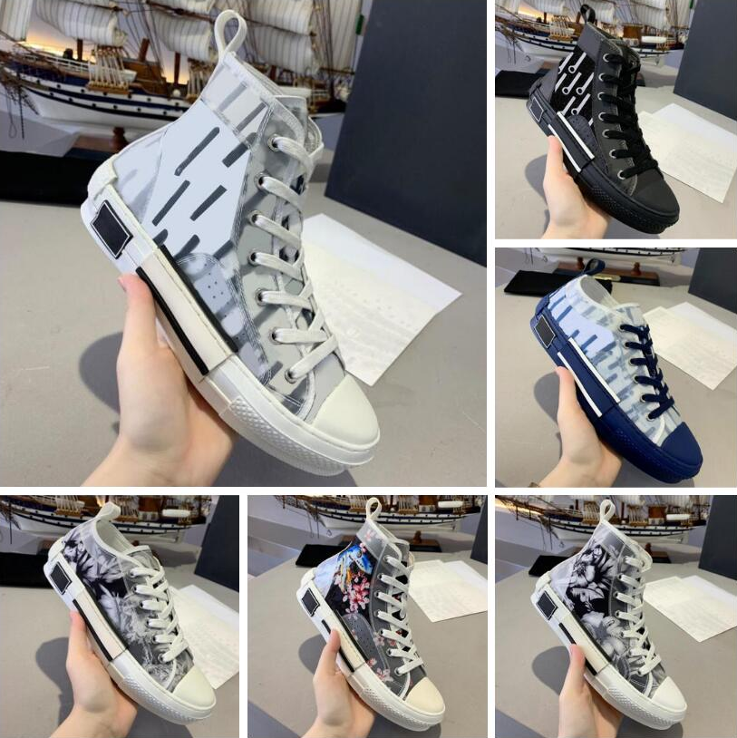 

Luxury Designer Casual Shoes High Low Sneakers Oblique Trainers Embroidery Printed Alphabet Canvas Shoe Women Men Stylist Shoes with box, Other