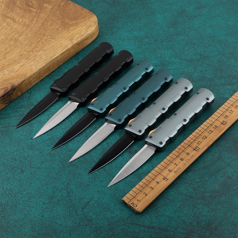 

NINE THORN miniature aluminum handle pocket knife camping automatic knife folding knife camping outdoor tool tactics325I