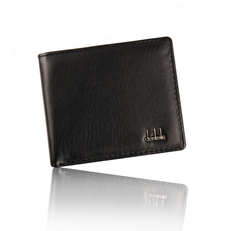 

Men Business Bifold Wallet Mens Pu Leather Credit Id Card Holder Case Solid Pockets Bags Carteira Portfel Cartera Hombre, Black