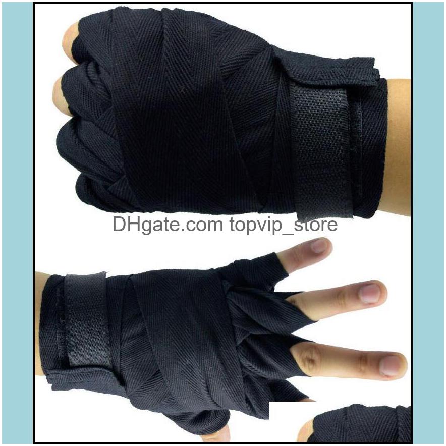 

2.5M Elastic Cotton Boxing Hand Wrap Box Hands Protective Gear Gloves Bandage Magic Stickers Bandages Wholesale Drop Delivery 2021 Fitness S