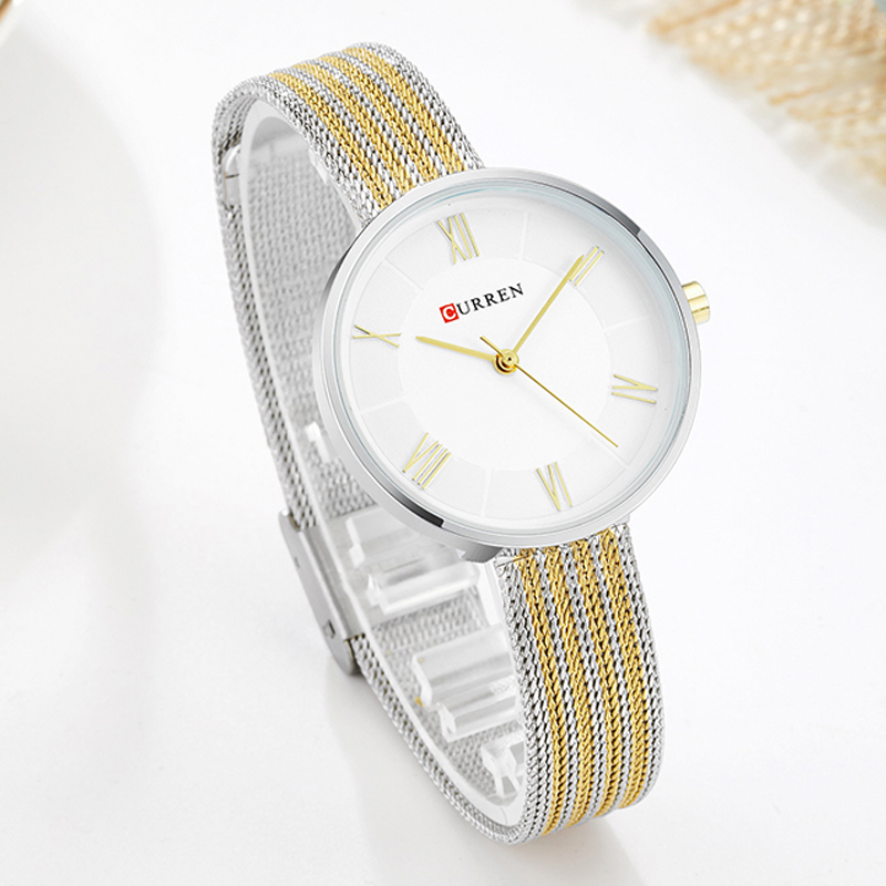 

Women Watch CURREN Top Brabd Fashion Quartz Ladies Wrist Watches Female watch Women Dress Gift Clock Montre Femme reloj mujer, Gold black