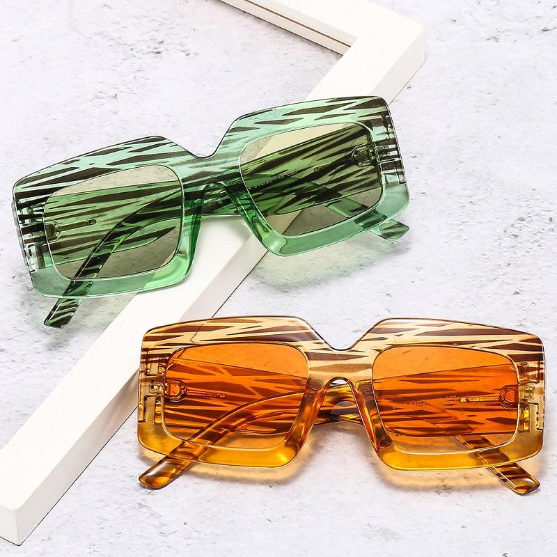 

Sunglasses Fashion Square Women Men Leopard PC Lens Frame Brand Designer Trend Luxury Quality Casual Sun Glasses UV400Sunglasses