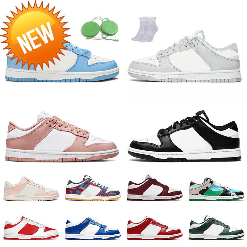 

Top Quality Og Women Mens Dunks Low Casual Shoes With Socks Unc Coast Grey Black White Rose Whisper Trail Bordeaux Parra Abstract Art, C18 chunky dunkys 36-45